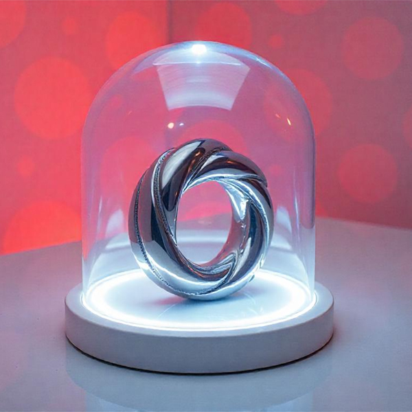 Cloche en plexi avec éclairage intégré Cloche en plexi avec éclairage intégré